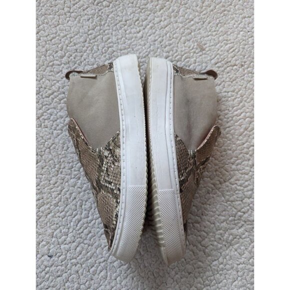 Hey Dude Womens Sneaker Peyton Snake Skin Print Brown / Gold Slip-On 9 - Picture 3 of 8